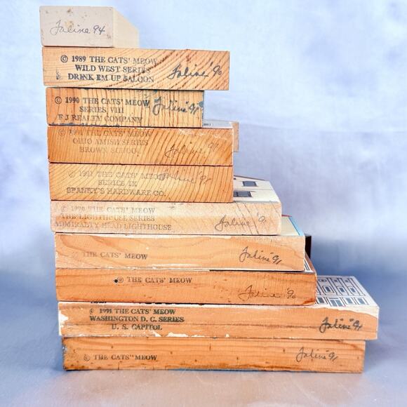 Rare Huge Lot 47 Cat’s Meow Village Signed Faline 1987–1997 Civil War Series - Picture 11 of 15